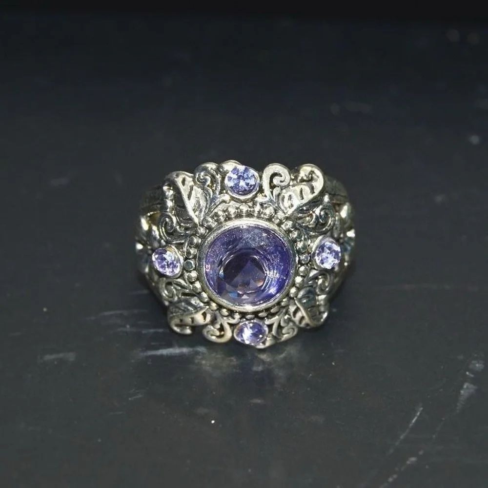 Purple Faux Amethyst Cocktail Ring
